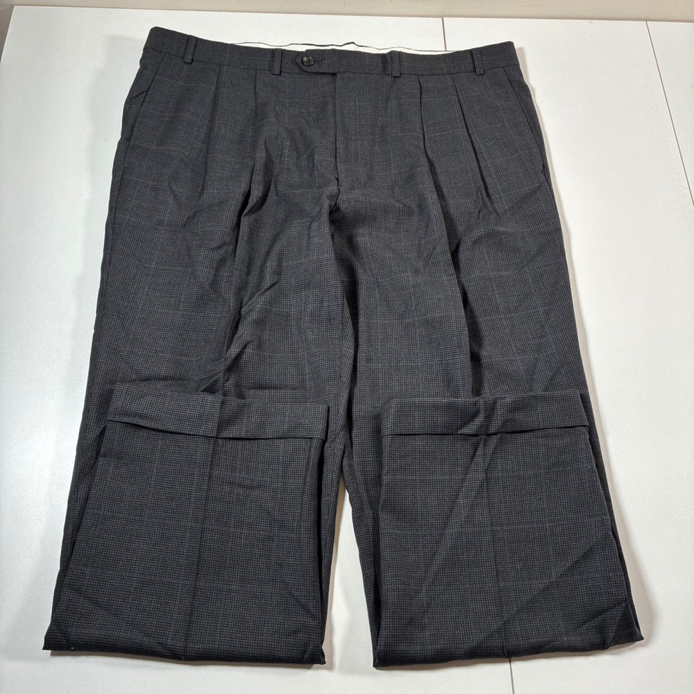 Ralph‎ Ralph Lauren Wool Cashmere Dress Pants 40x30 Grey Glen Plaid Houndstooth - Picture 2 of 11